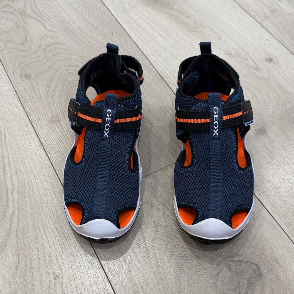 Geox Kids' Blue and Orange Breathable Water Shoe/Sandals